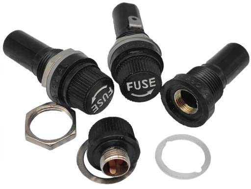 Sklenený držiak poistkovej zásuvky 5x20mm
