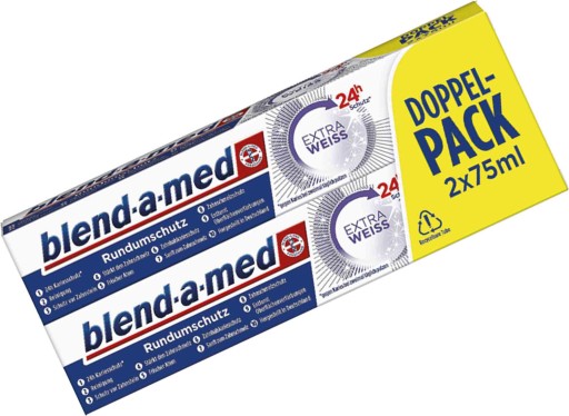 BLEND-A-MED EXTRA WEISS 2x75ml ZUBNÁ PASTA - dvojbal.