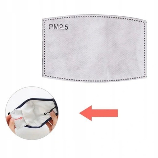 PM 2,5 PELOVÝ FILTER PRE OCHRANNÚ MASKU S UHLÍKOM 5 VRST.