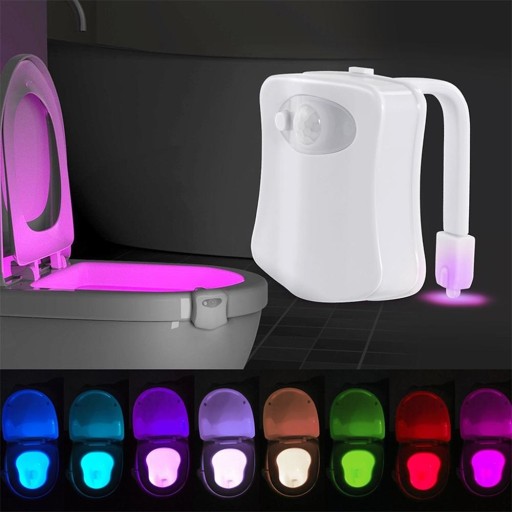 LED LAMPA PRE WC, SENZOR POHYBU A SVETLA