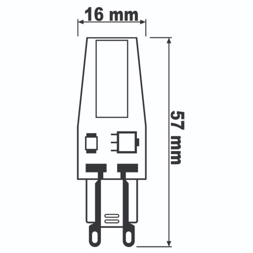LED KAPSULOVÁ žiarovka MINI G9 5W = 50W 4000K Neutrálna farba COB 230V