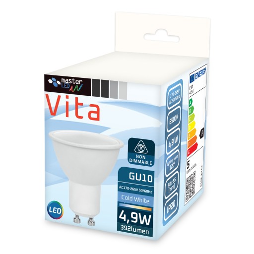 LED žiarovka GU10 2835 5W 230V teplá BIELA