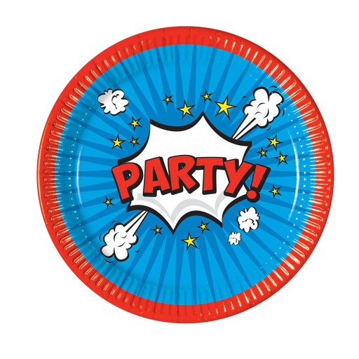 Papierové taniere Boom Party 23 cm - 8 ks
