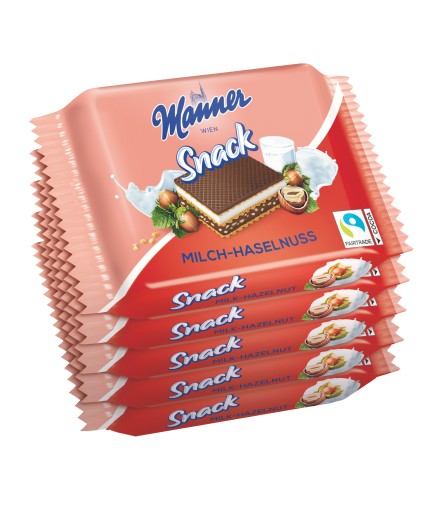 Manner Snack Milch-Haselnuss Schnitte 5 ks 125g