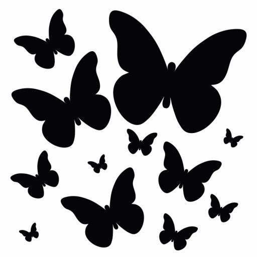 Nálepky BUTTERFLY, motýle, samolepky