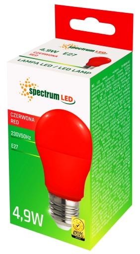 LED dekoratívna girlanda červená žiarovka, dekoratívny svetelný zdroj E27, 4,9W