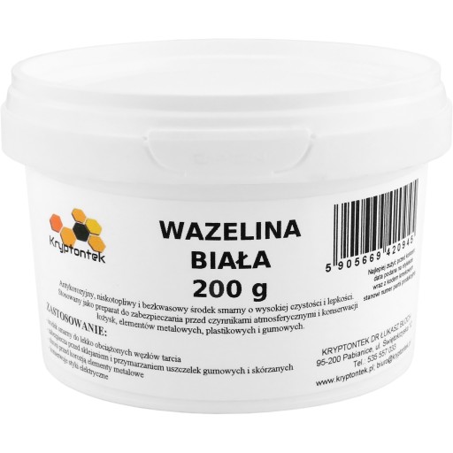 TECHNICKÁ vazelína, biela, mazanie tesnení, bez kyselín, nízky bod topenia, 200g