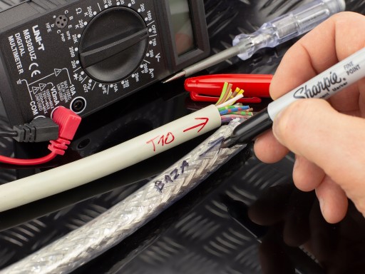 SHARPIE Fineline pre elektrikárov na káble 0,5 mm vodotesné trvalé 2 ks