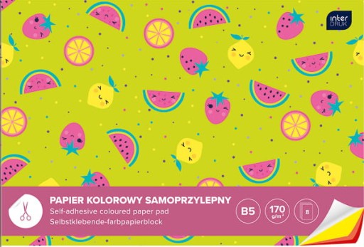 Interprint Book z farebných papierov B5, 8 listov