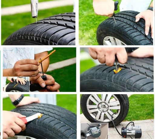 VEĽKÁ súprava na opravu PNEUMATÍK, AUTOMOBILOVÝCH KOLESÁ, BICYKLOVÝCH DISKOV