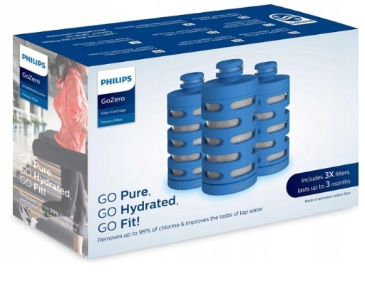 Filtračná vložka do fľaše Philips GOZERO AWP287/58 3 ks.