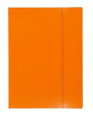 A4 zložka s gumičkou, oranžová, 380g, pevná, Vaupe