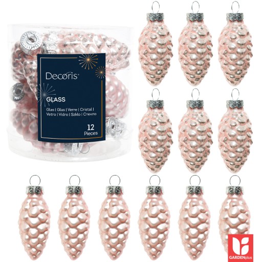 Baubles Cones Blush Pink 6 ks