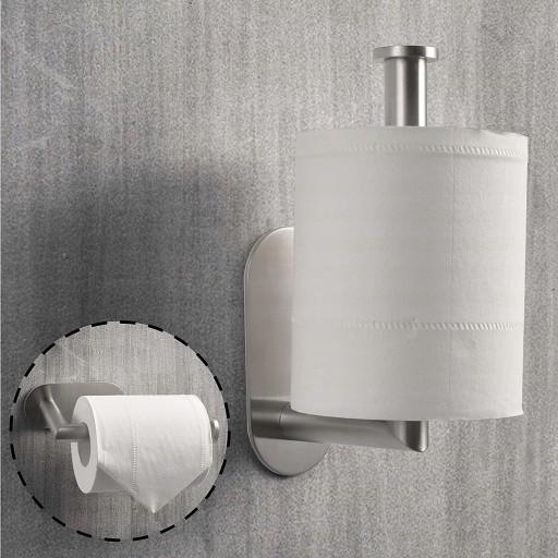 SAMOLEPIACI DRŽIAK NA TOALETNÝ PAPIER STRIEBORNÝ LOFT NEINVAZÍVNY
