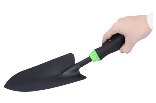 Široká záhradná kovová záhradná lopatka