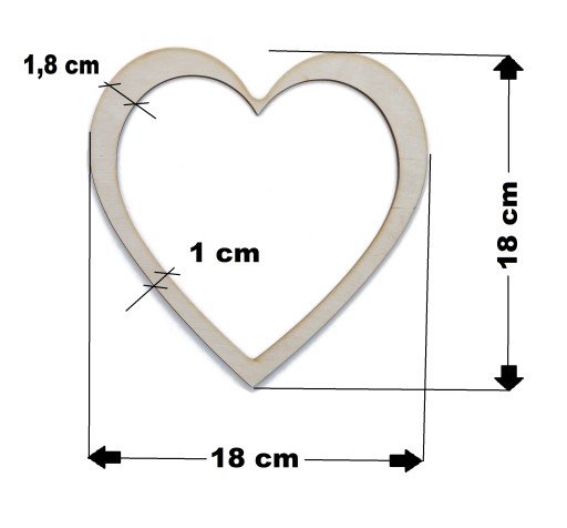 Základňa na srdiečkový prsteň pre lapače snov Macrame 18 cm
