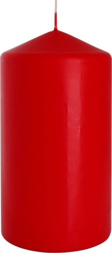 BISPOL Aura 66H valcová sviečka 15CM SW80/150 ČERVENÁ