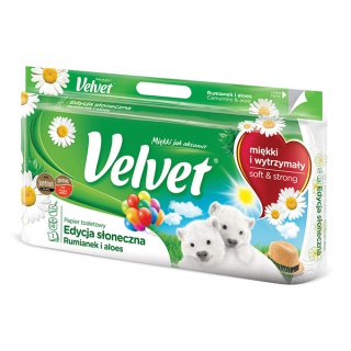 Jemný Toaletný papier 3 vojny 8 roliek Harmanček