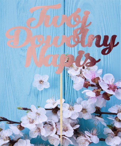 Topper Your Any Inscription Name Cake Rose Gold
