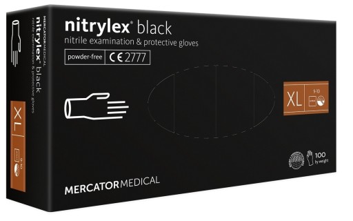 Rukavice Čierne nitrilové rukavice XL 100 kusov