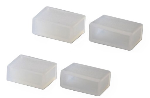 Krytka na LED pás profil IP68, 4ks, 12mm