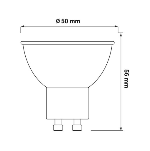 LED ŽIAROVKA GU10 430LM 6,5W DW DENNÉ SVETLO FARBA