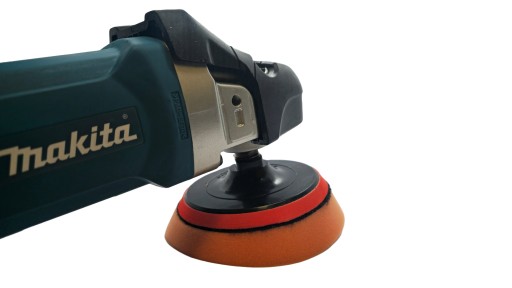 Leštiaci špongia DA pad fi 150 mm, suchý zips 125 mm oranžová stredná GETAR