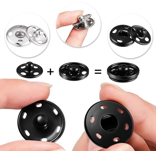 ZÁPADKY KOVOVÉ, 6 sád, STRIEBORNÉ 10 mm