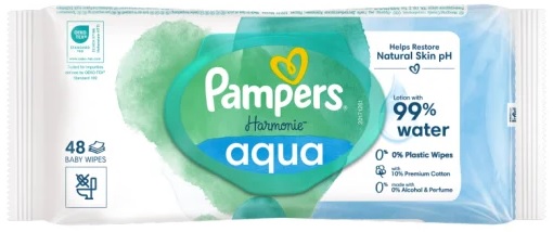 PAMPERS HARMONIE AQUA VLHČENÉ Utierky 1x48