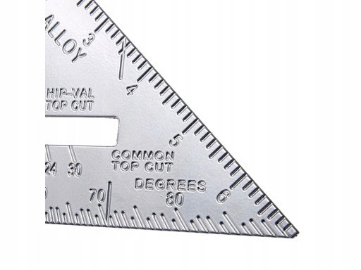 Veľký stolársky štvorec, univerzálne hliníkové pravítko, UHOL 180mm/260mm