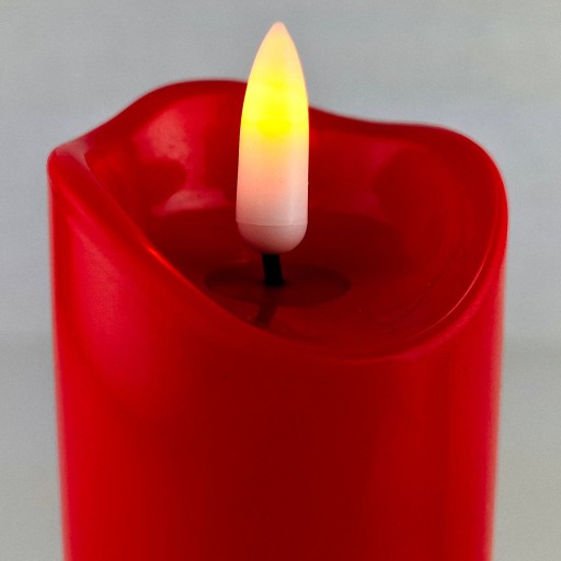 LED vložka na sviečky, červená sviečka s efektom plameňa