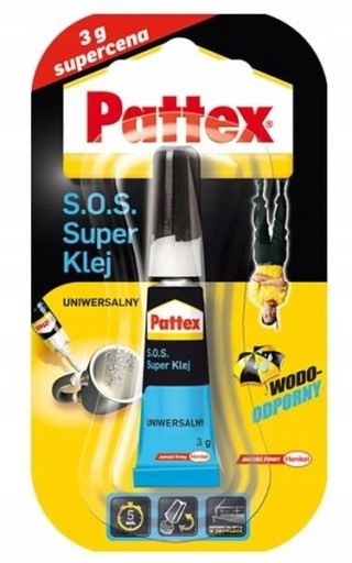 Spoločnosť PATTEX S.O.S. VODEODOLNÉ 3G SUPER GLUE
