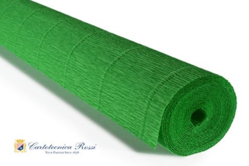 Krepový papier Taliansky krep 180 g krčený hodvábny papier č. 563 zelená zelená