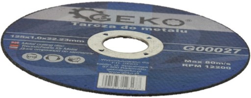 KOVOVÉ OCELOVÉ REZNÉ KOTÚČE 125x1,0 GEKO