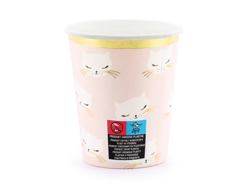 Narodeninové papierové poháre Kitties Cats Kitten 6 ks