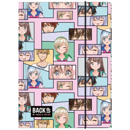 ŠKOLSKÝ ZLOŽKA A4 S GUMA ZÁLOŽNÝM MANGA ANIME