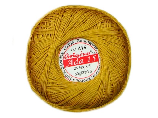 Cordonek ADA 15 Ariadna 0415 zlatá 50g 330m