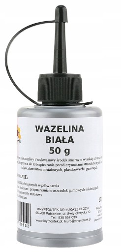 TECHNICKÁ vazelína, biela, mazanie tesnení, bez kyselín, nízky bod topenia, 50g