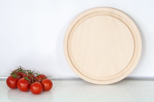 Doska na krájanie pr. 22 cm bukové drevo s gravírovaným logom