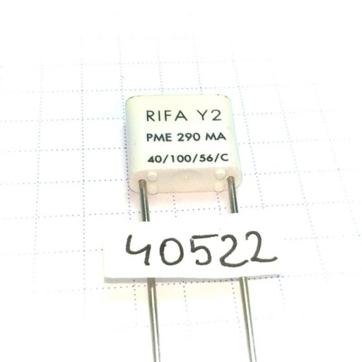 Papierový kondenzátor EMI 1,5nF 250VAC Y2 R10 RIFA x5