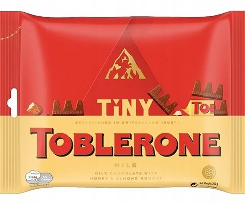 Toblerone mliečne tyčinky s medom a mandľami Medové mandľové tyčinky 200g