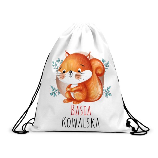 Taška na batoh do škôlky na topánky Názov: VEVERIČKA