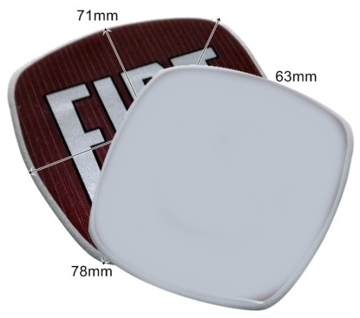 Nášivka s logom Fiat 95 mm vpredu a vzadu