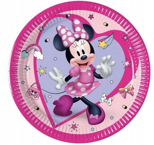 Minnie Mouse papierové taniere 8 kusov Narodeninové