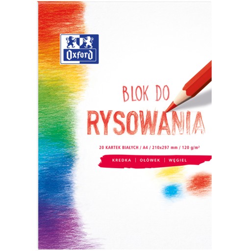 BLOK NA KRESLENIE BIELE A4 OXFORD 20K