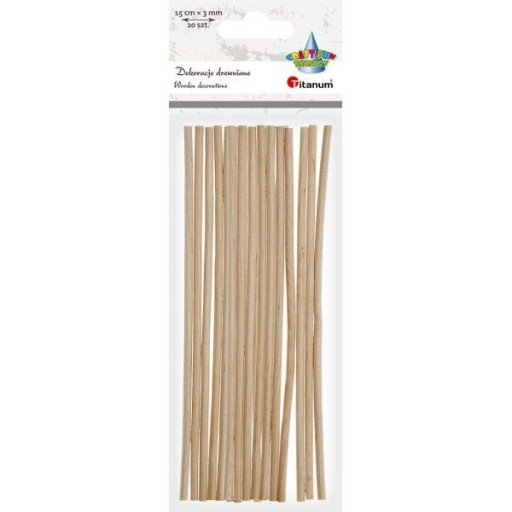 Kreatívne tyčinky okrúhle 15cm Ø3mm Titanum 20 ks