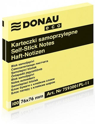 Zápisník, blok, samolepiace bankovky, sklerotki, 76 x 76 mm DONAU