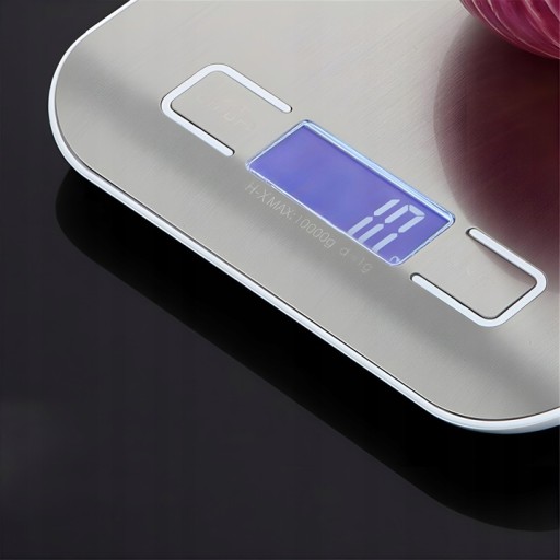 KUCHYŇSKÁ VÁHA elektronická presná VÁHA LCD displej 5000g STRIEBORNÁ