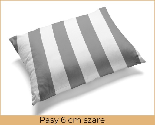 Obliečka na vankúš 70x80cm 100% bavlna - Pruhy 6cm šedé