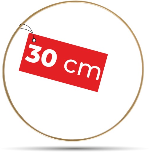 Kovový prsteň lapač snov GOLD MAT 30 cm